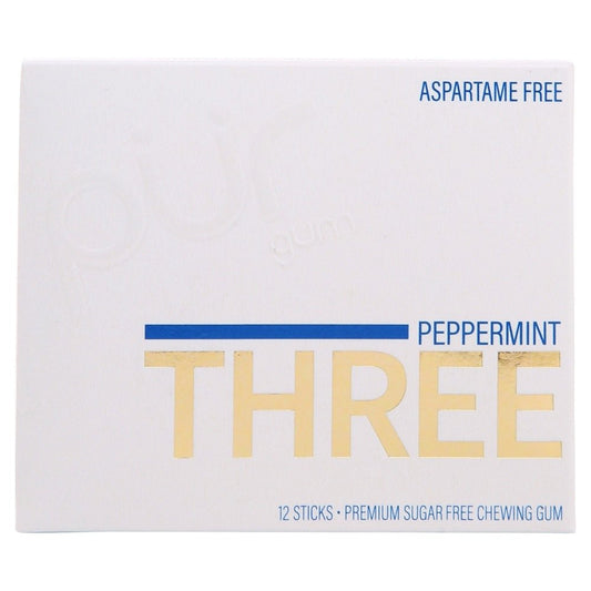 PUR GUM THREE PEPPERMINT ( 10 X 12 CT   )