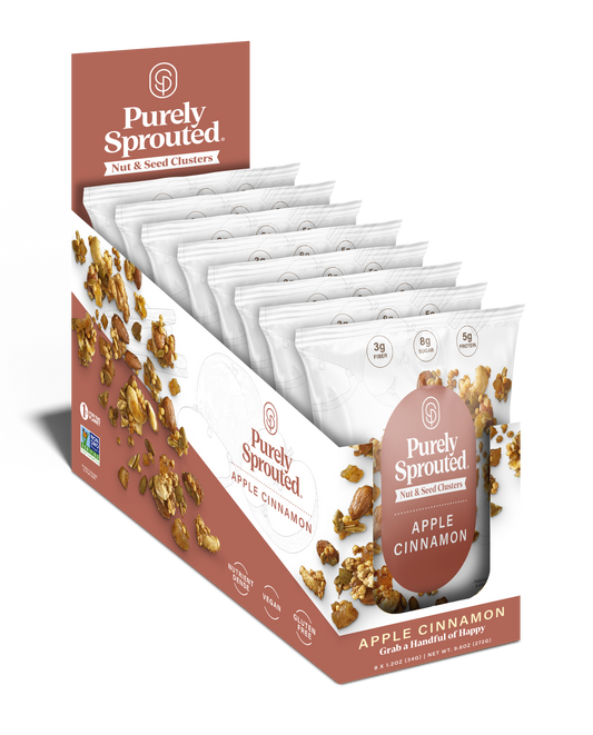 Apple Cinnamon, Sprouted Snack Mix, Snack Pack, 8-Pack (1.2 Oz Each)