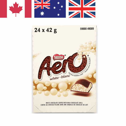Nestle AERO White Chocolate Bars 24-Pack Box (42g) Canadian-Australian | Taste The Planets 