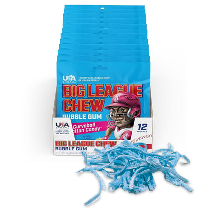American Big League Chew Bubble Gum 12 Ct - USA Baseball Candy Packs