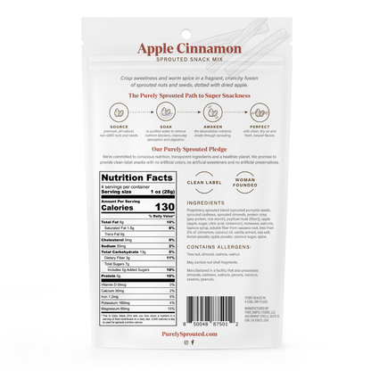Sprouted Apple Pie Trail Mix – Vegan, Gluten-Free, Protein-Packed Snack