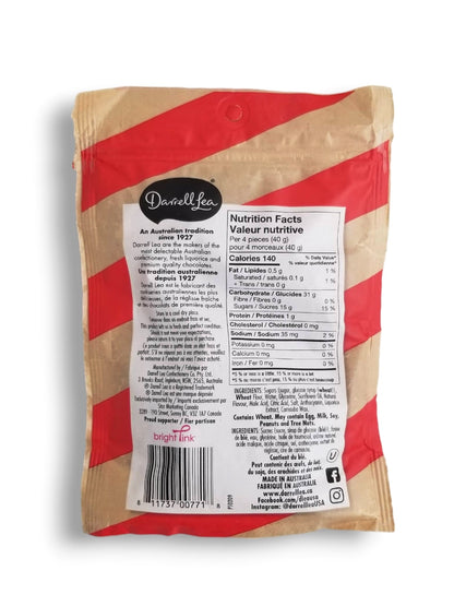 Australian Darrell Lea Soft Plant-Based Liquorice - Strawberry Flavor, 200g Bag