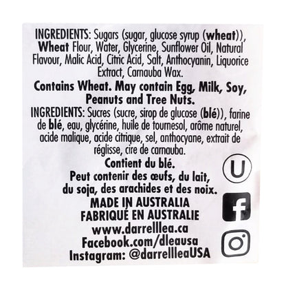 Australian Darrell Lea Soft Plant-Based Liquorice - Strawberry Flavor, 200g Bag