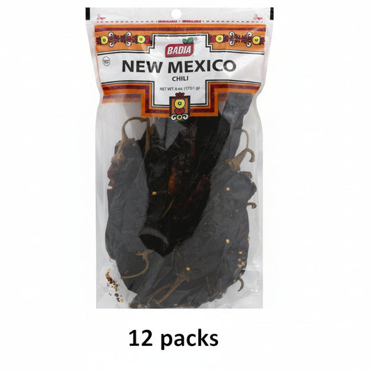 Badia New Mexico Chili Pods - 12 Pack (6 oz Each) Dried Whole Chiles