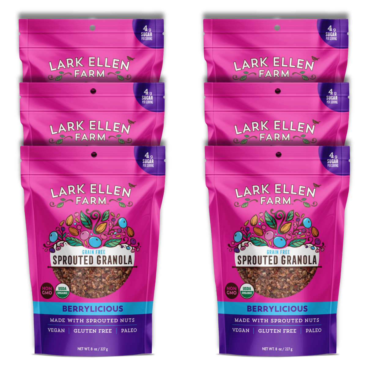 Berrylicious Granola – Organic Sprouted Nuts & Seeds, Gluten-Free
