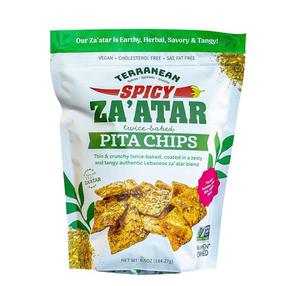 Crunchy Lebanese Za’atar Pita Chips – Vegan, Low-Fat, Authentic
