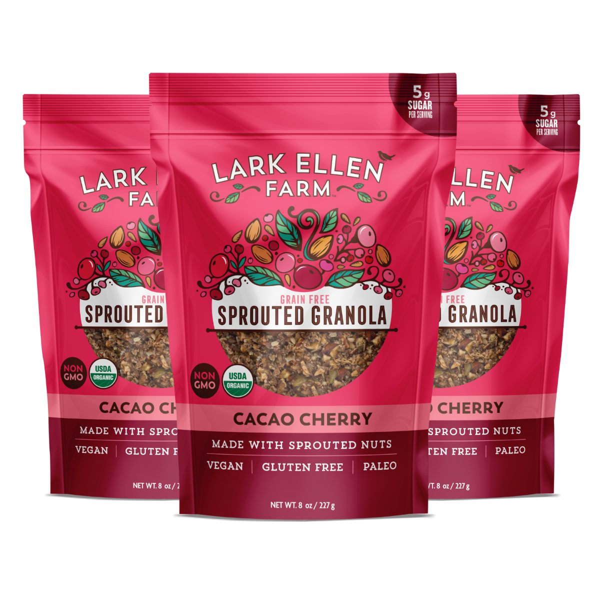 Cacao Cherry Granola – Grain-Free, Vegan, Gluten-Free & Sprouted Nuts