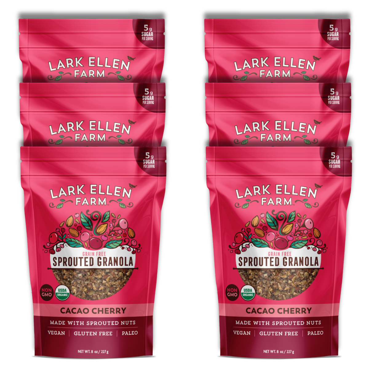 Cacao Cherry Granola – Grain-Free, Vegan, Gluten-Free & Sprouted Nuts