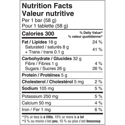 Canadian Cadbury Wunderbar Chocolate Bars - 24x58g Bars