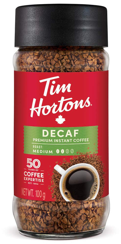 Canadian Tim Hortons Instant Coffee Varieties – Light & Dark Roast, Decaf
