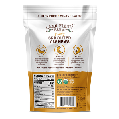 Organic Sprouted Cashews – Nutritious, Digestible, Delicious Snack