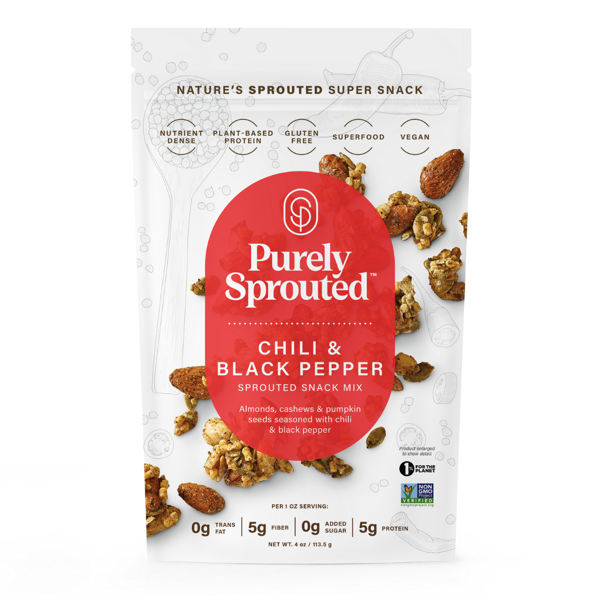 Chili & Black Pepper Trail Mix – Spicy, Sprouted, Vegan, Gluten-Free