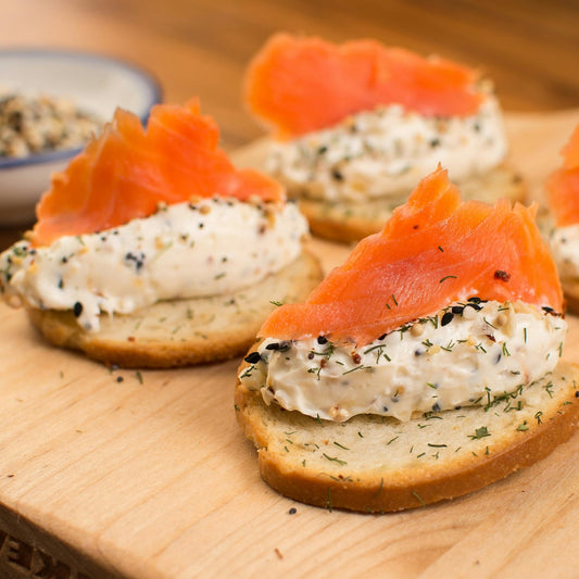 Cold Smoked Norwegian Salmon w/ silky texture and rich, smoky flavor