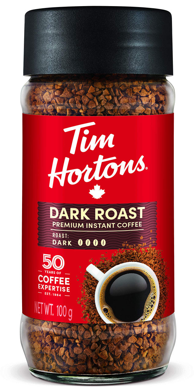Canadian Tim Hortons Instant Coffee Varieties – Light & Dark Roast, Decaf