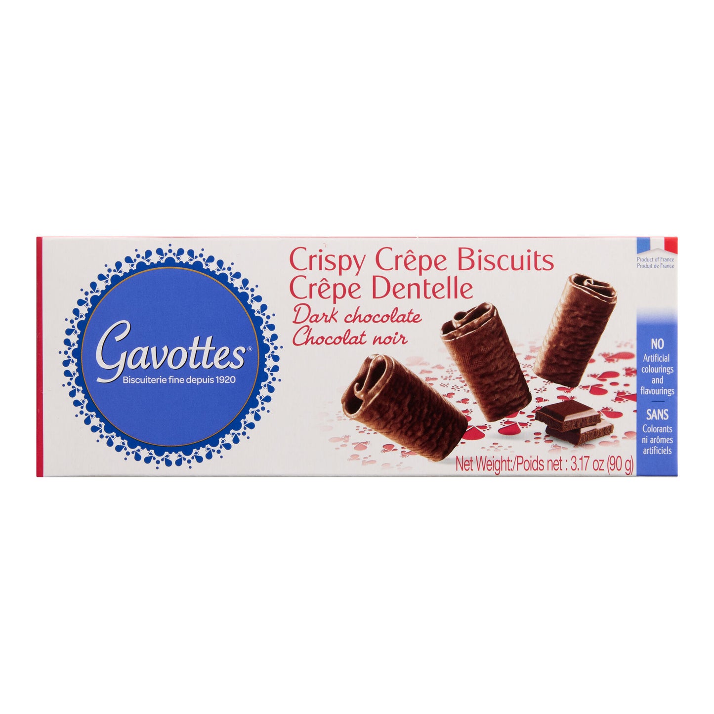 French Chocolate Crispy Crepes Dark and Milk Chocolate Varieties 3.17oz - 90g