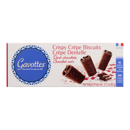 French Chocolate Crispy Crepes Dark and Milk Chocolate Varieties 3.17oz - 90g