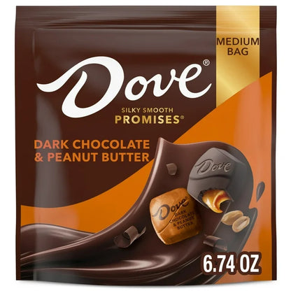 Chinese Dove (德芙) Promises Dark Chocolate & Peanut Butter Candy - 6.74oz