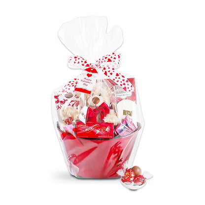 From the Heart Valentine’s Day Chocolate Gift Basket with Plush Bear