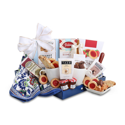 Tea & Treats Gift Tray – Breakfast Goodies, Cookies, Truffles & Tea