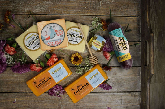 "Hope You're Feeling Cheddar Soon" Gift Basket - Get Well Cheese Gift
