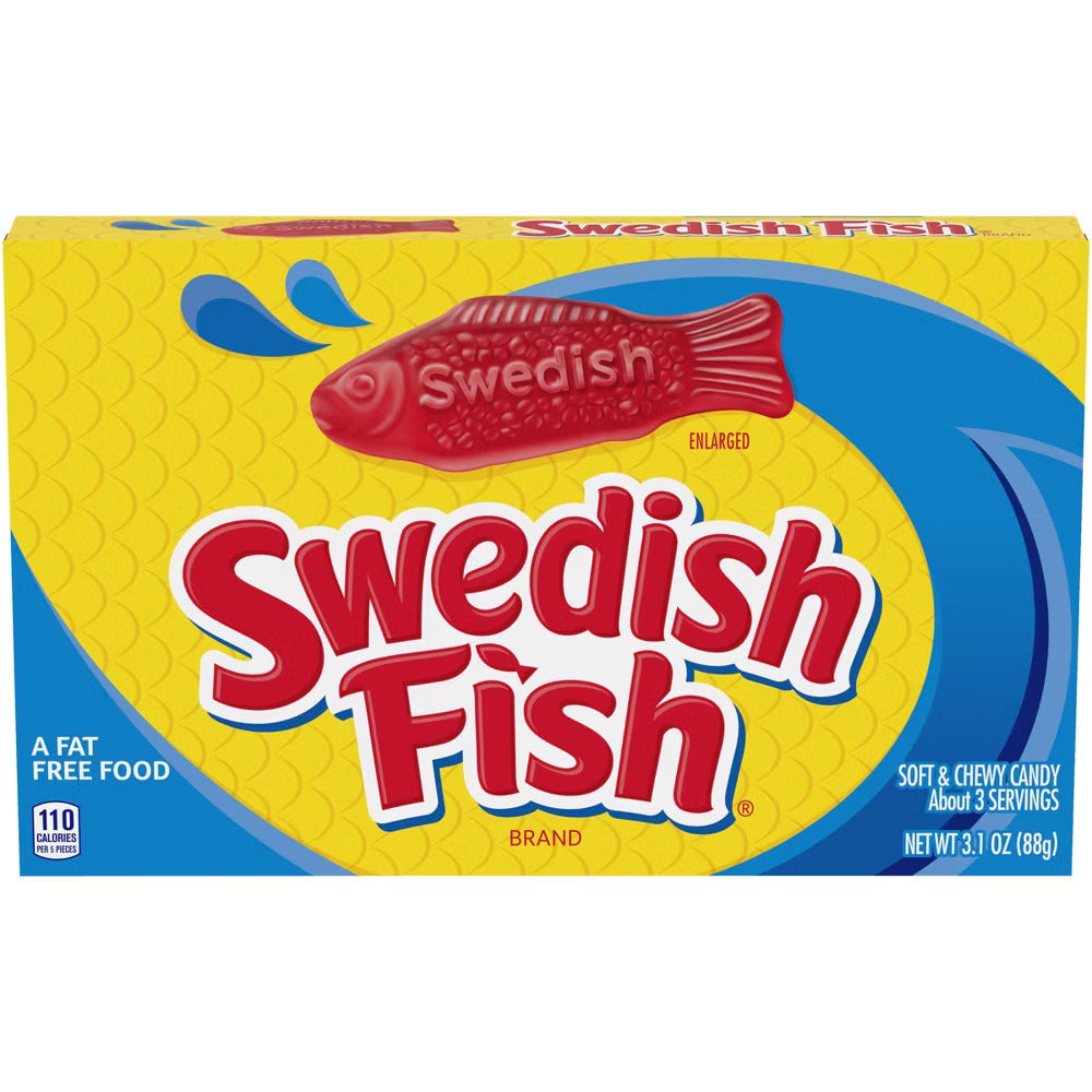 Swedish Fish Candy 3.1 oz or Fat Free 8 oz