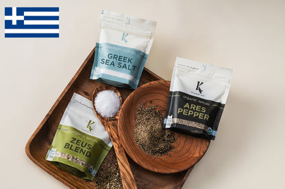 Greek Kasandrinos Ares Pepper Blend – Organic Garlic & Black Pepper Seasoning