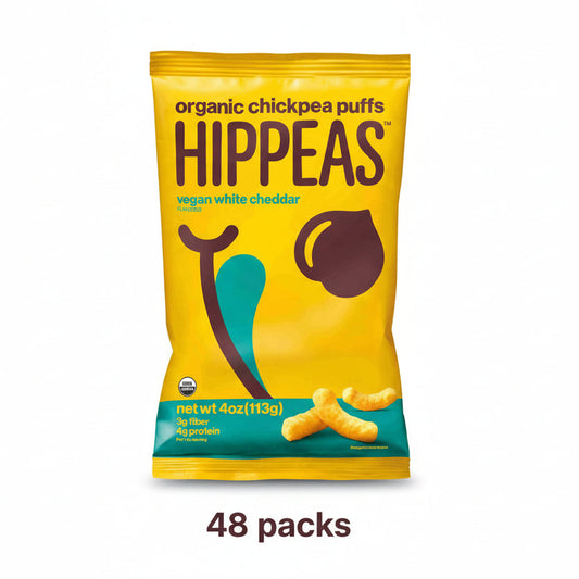 HIPPEAS Organic Chickpea Puffs - 48 Pack (4 oz Each) Vegan Protein Snack