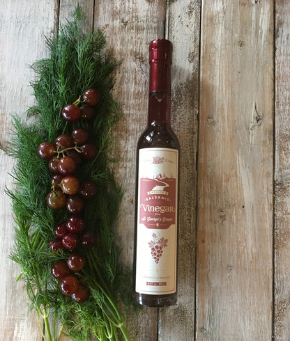 St George’s Organic Balsamic Vinegar – fruity, tangy, aged in oak barrels