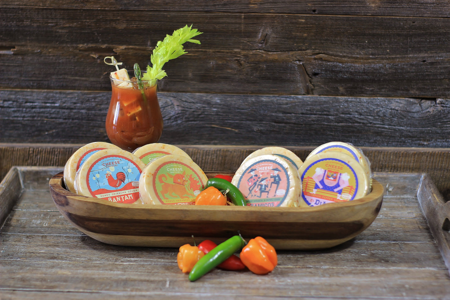 Spicy Cheese Lovers Pack - 8 Blocks of Wisconsin Spicy Gouda Cheese