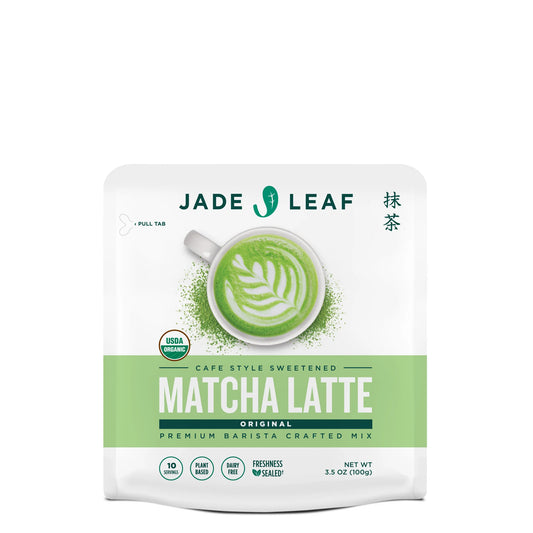 Organic Japanese Jade Leaf Matcha Latte Mix, Powdered Tea Variety