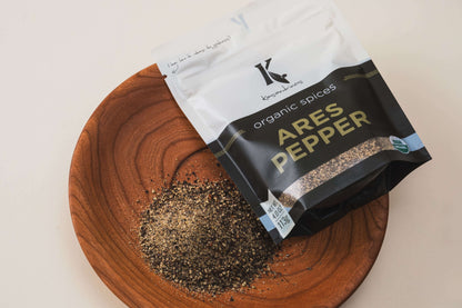 Ares Organic Pepper Blend – Black Pepper, Garlic & Onion Seasoning