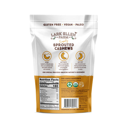 Organic Sprouted Cashews – Lightly Salted, Vegan, Gluten-Free Snack