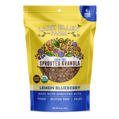 Lemon Blueberry Granola – Grain-Free, Vegan, Gluten-Free, Sprouted Nuts