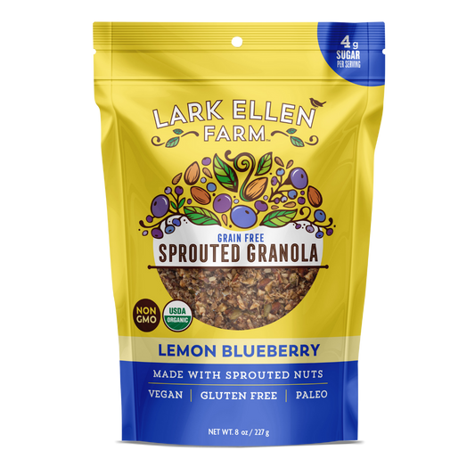 Lemon Blueberry Granola – Grain-Free, Vegan, Gluten-Free, Sprouted Nuts