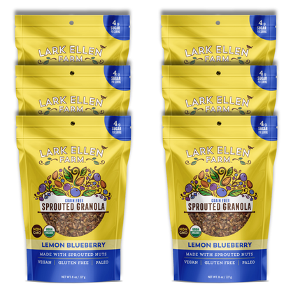 Lemon Blueberry Granola – Grain-Free, Vegan, Gluten-Free, Sprouted Nuts