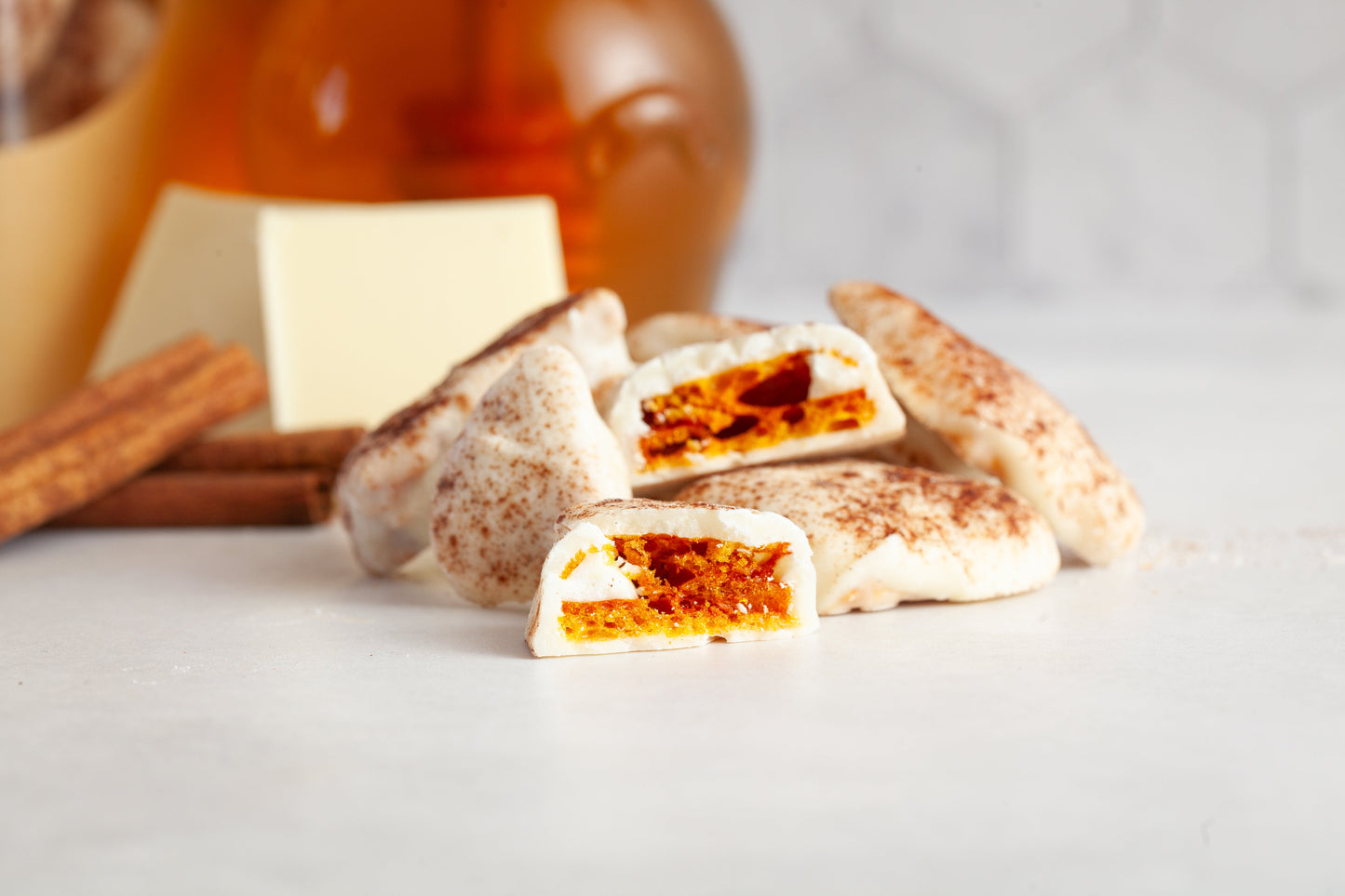 Traditional Honeycomb Candy with pure honey, crunchy and chewy delight