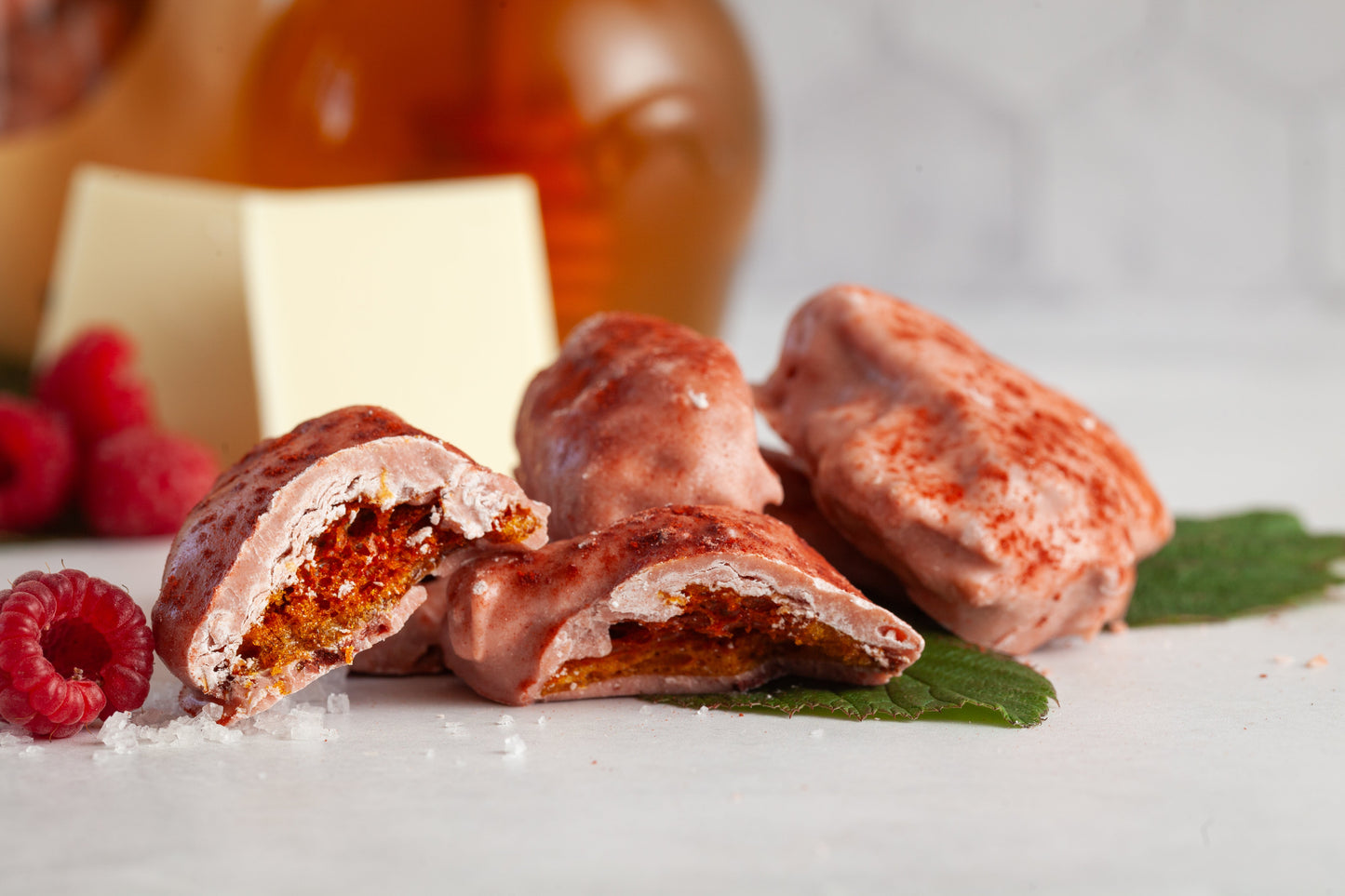 Traditional Honeycomb Candy with pure honey, crunchy and chewy delight