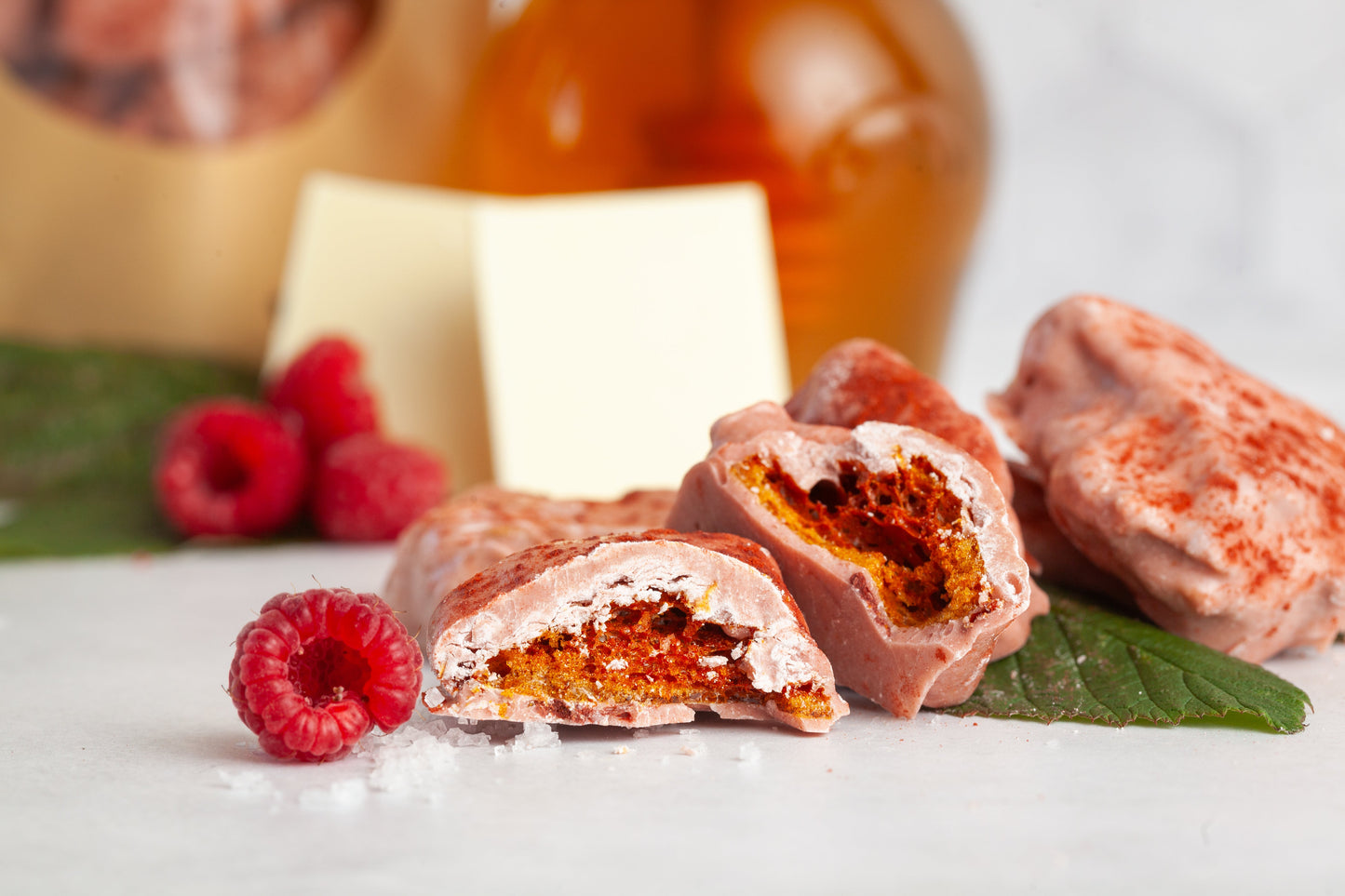 Traditional Honeycomb Candy with pure honey, crunchy and chewy delight