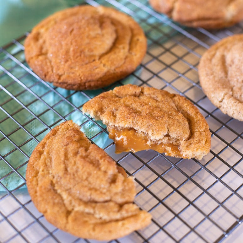 Salted Caramel–Filled Snickerdoodle Lava Cookies – Gluten-Free
