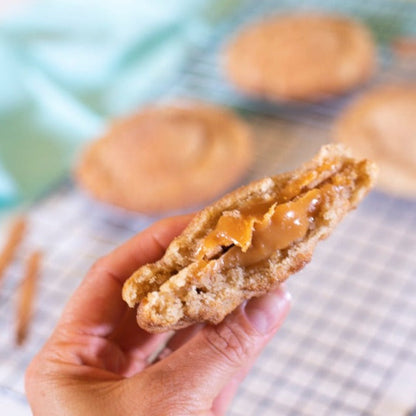 Salted Caramel–Filled Snickerdoodle Lava Cookies – Gluten-Free