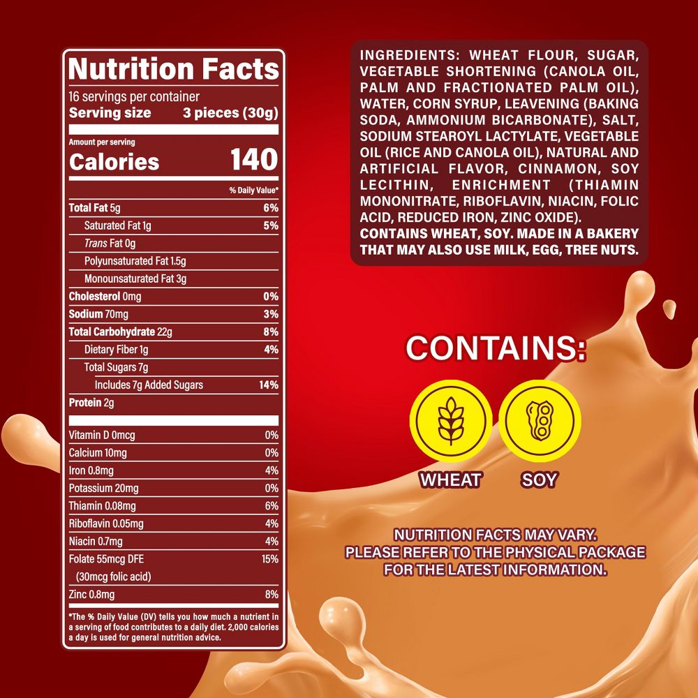 Mexican Marinela Canelitas Cinnamon Cookies - 8 Pack 2.12oz
