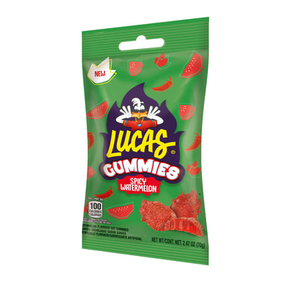 Mexican Lucas Spicy Gummies Watermelon Flavored 12 pack Box, 29.6OZ