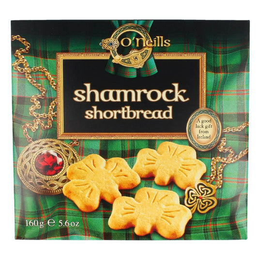 Irish O’Neills Shamrock Shortbread Cookies – Buttery Irish Delight in Every Bite, 5.6 oz