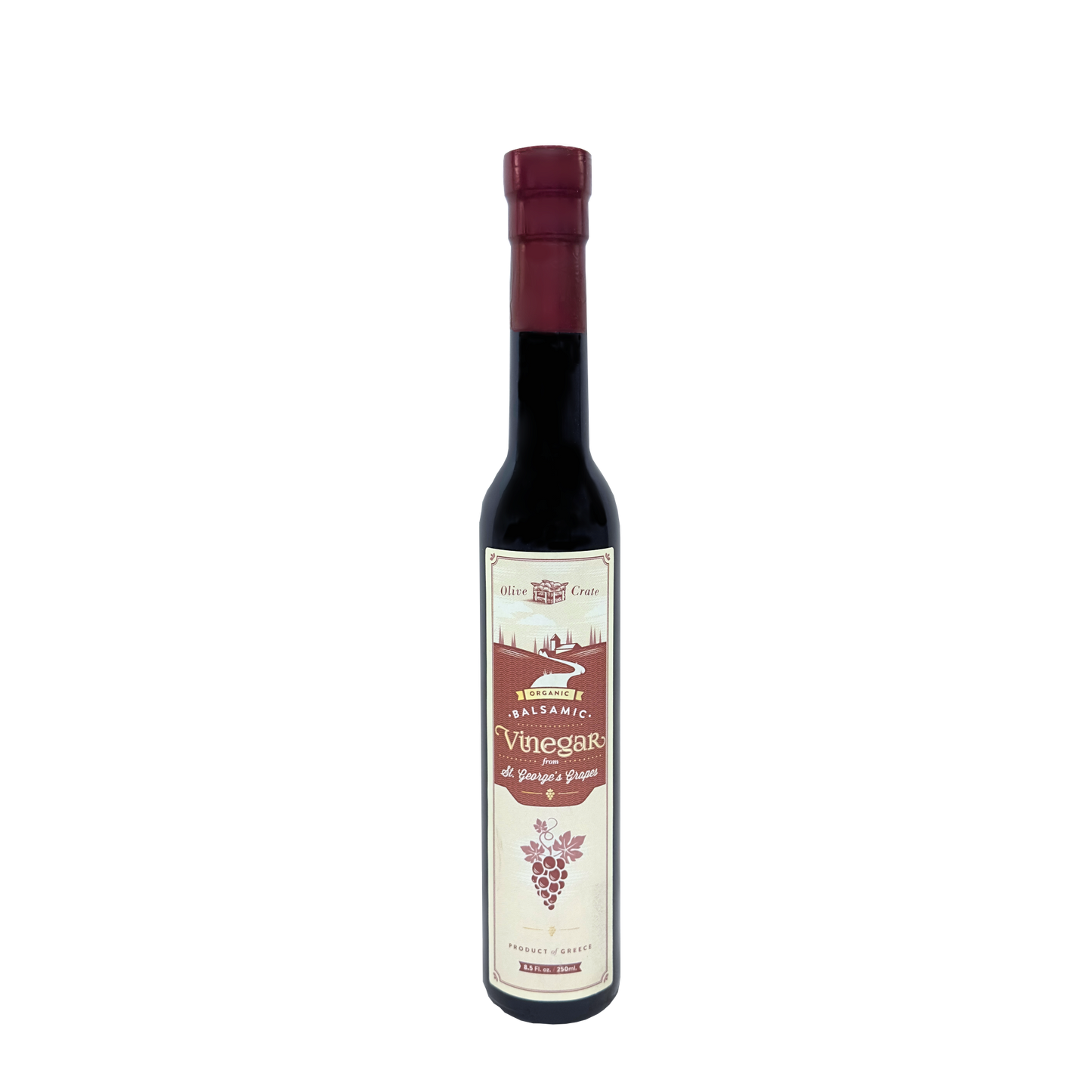St George’s Organic Balsamic Vinegar – fruity, tangy, aged in oak barrels