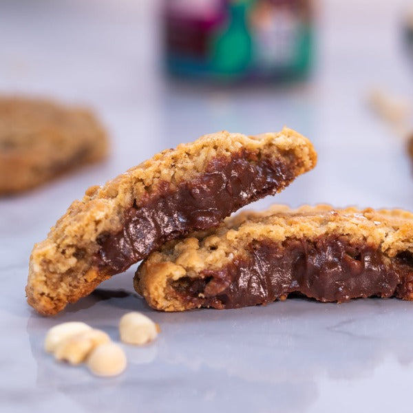Gluten-Free Oatmeal Lava Cookies with Peanut Butter & Chocolate