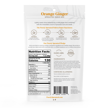 Sprouted Citrus Ginger Snack Mix – Vegan, Gluten-Free, Nutrient Dense