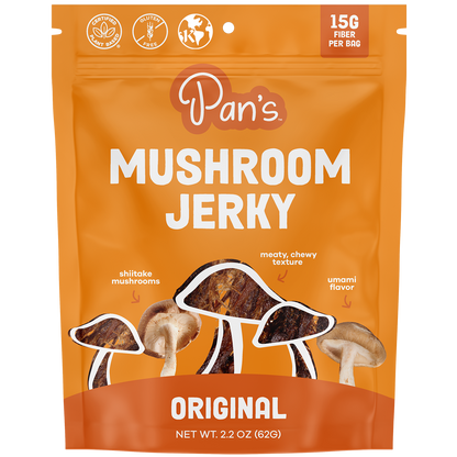 Pan’s Mushroom Jerky – Plant-Based, Gluten-Free & Preservative-Free