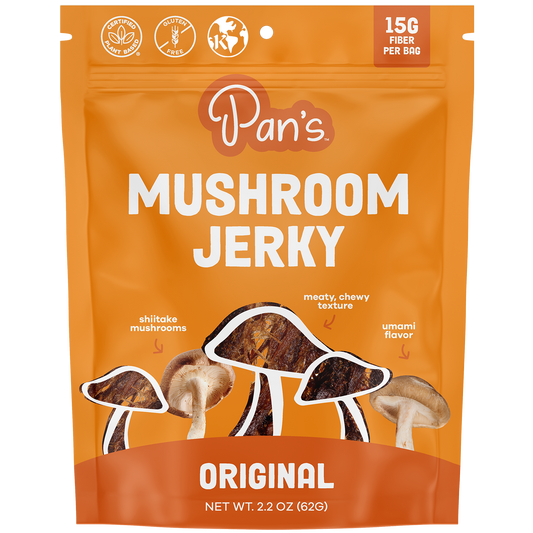 Pan’s Mushroom Jerky – Plant-Based, Gluten-Free & Preservative-Free