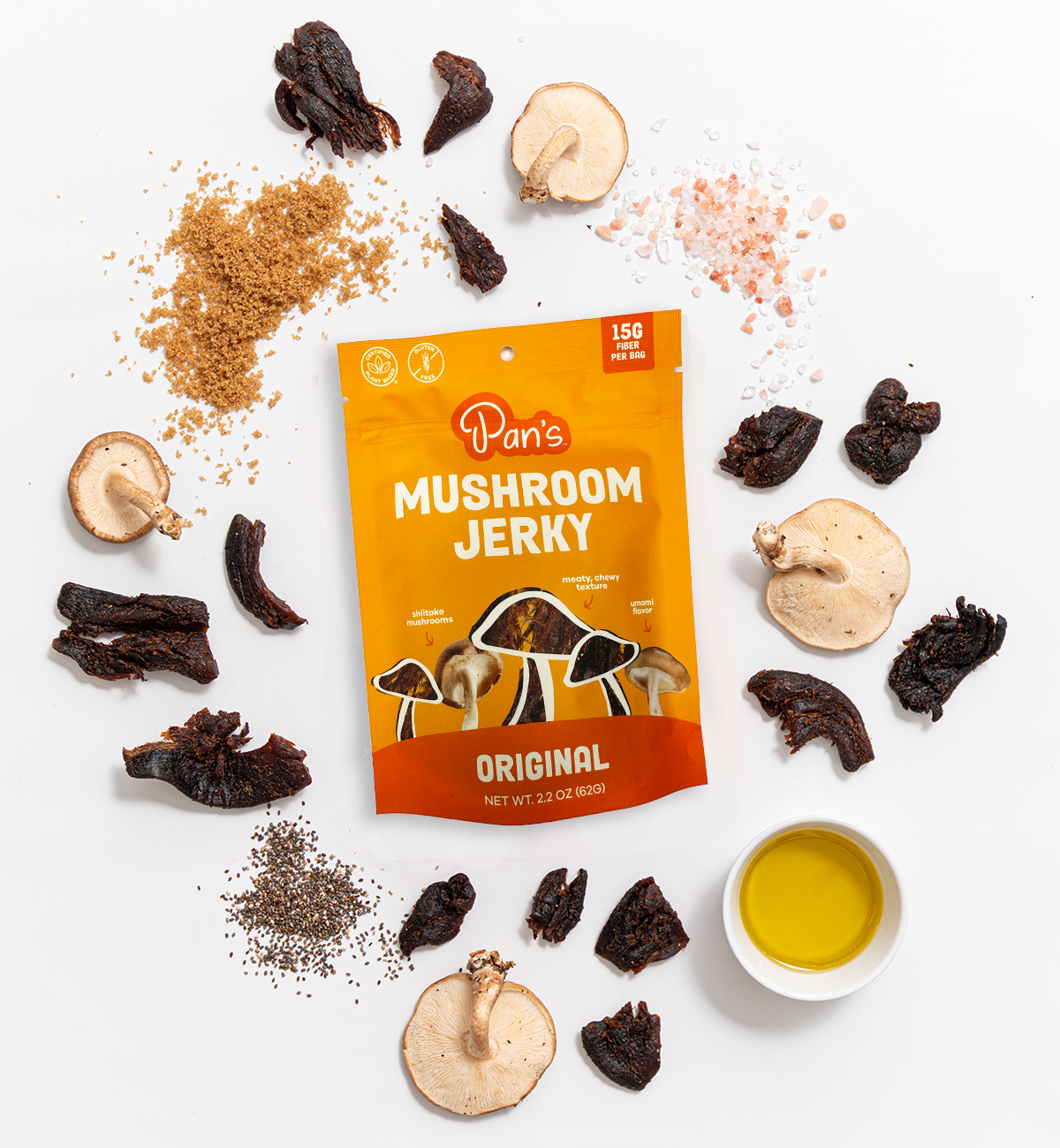Pan’s Mushroom Jerky – Plant-Based, Gluten-Free & Preservative-Free