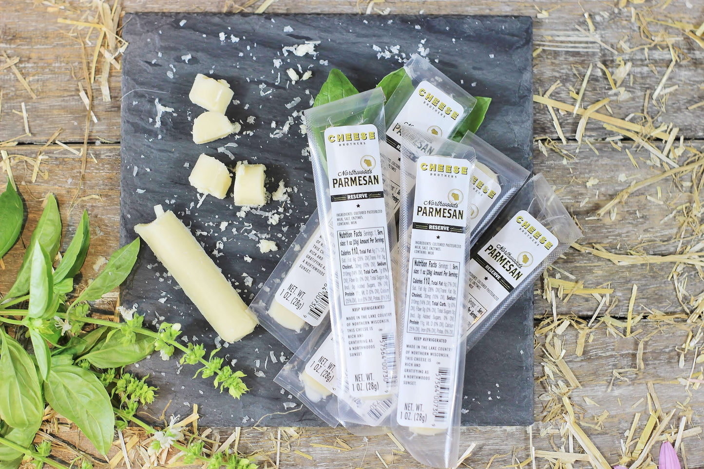 Northwoods Parmesan Cheese Sticks 30-Pack - Sharp Nutty Parmesan Snack Sticks
